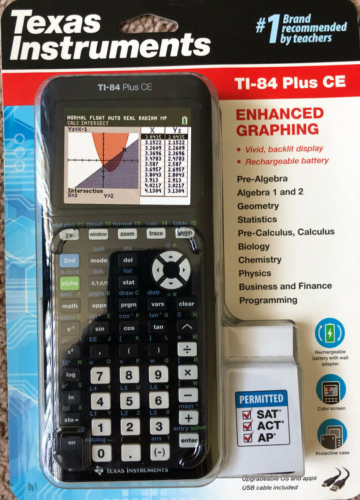 Brand new Texas Instruments TI-84 Plus CE Graphing Calculator (Black)
