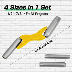 Masonry Brick Jointer Tool, 4 Sizes Barrel Jointer, 1/2In, 5/8In, 3/4In, 7/8In W
