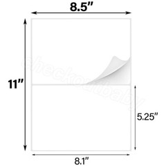 Premium 8.5×5.5 Half-Sheet Shipping Labels Self-Adhesive Blank & Ready to Use