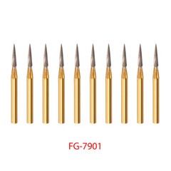 Dental Tungsten Carbide Gold Burs Trimming & Finishing & Polishing Flame FG7901