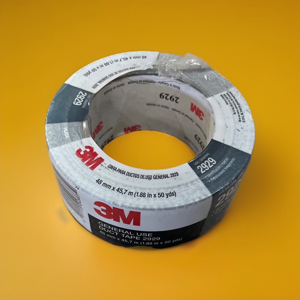 🔥 1 Unit ~ 3M 2929 Utility / General Use Duct Tape Silver 1.88 in x 50 yd🔥