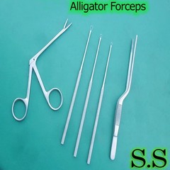 5-Pieces Hartman Alligator Forceps3.5″ Ear Loops Nasal Surgical ENT Instruments