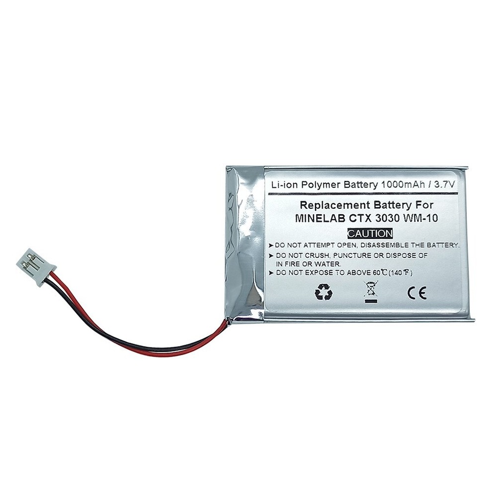 3.7V 1000mAH Replacement Battery for MINELAB CTX 3030 WM-10, Part No.0303-0036