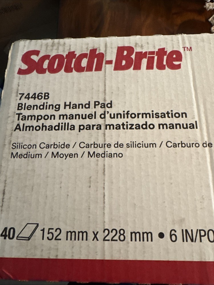 LOT (4) Scotch-Brite 7446B Pro Hand Pad 6 in. x 9 in.