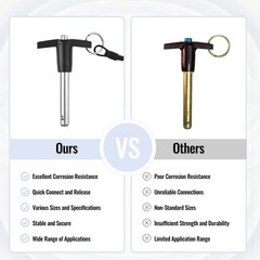 2 Pack 5/16″ Quick Release T Handle Pins, 304 Stainless Steel Ball Locking Pins,