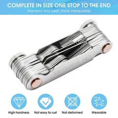 58pcs Stainless Steel Thread Pitch Gauges Metric & Imperial Screw Measuring Tool