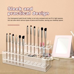 Acrylic Pen Holder, 44Slots Pen Display Stand Focal Pen Holder Beadable Pen D…