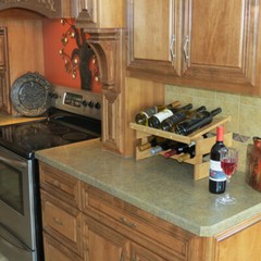 FixtureDisplays 24 Bottle Dakota Wine Rack with Display Top