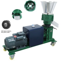 Powered Chicken/Duck Feed Pellet Mill Machine with4mm Plate 4Rollers 220V 4.5KW