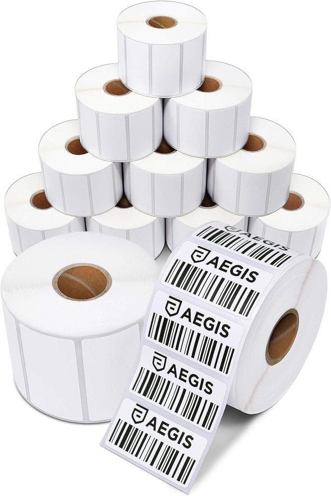 2″ x 1″ Direct Thermal Labels – 12 Rolls, 1300 Labels/Roll for Shipping