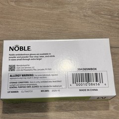 Noble Products Powder-Free Disposable Clear Vinyl Gloves Foodservice Medium 3MIL