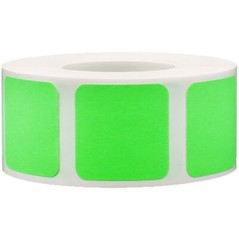 Square Stickers | 1″ Inch Wide | 500 Pack | Pick One Color