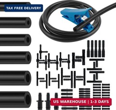 6PCS 4.9Ft ID 1/8″ 5/32″ 1/4″ 5/16″ 3/8″ 3/16″ Vacuum Lines Automotive Kit,Silic