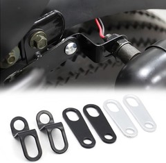Motorcycle Rear Turn Signal Relocation Brackets, 2PCS Uni Style: Black/L Shape