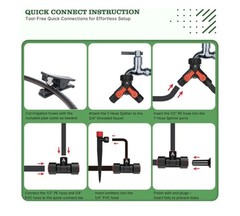 ANLEOLIFE 230FT Drip Irrigation System Kit with 1/2″ & 1/4″ Quick Connect Tubing