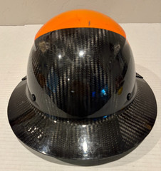 LIFT Safety Dax Fifty 50 Carbon Fiber Full Brim Hard Hat Orange Black Used LOOK