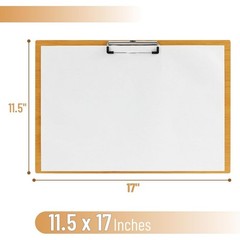 Extra-Large 11.5″ × 17″ Wooden Clipboard – Heavy-Duty Writing Board for Document