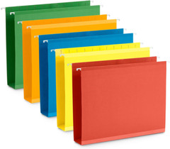 Blue Summit Supplies Hanging File Folders, Assorted Color – 25 ct (A419)