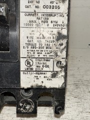 Tested CC3200 – Cutler Hammer 200A 240V 3-Pole Molded Case Circuit Breaker