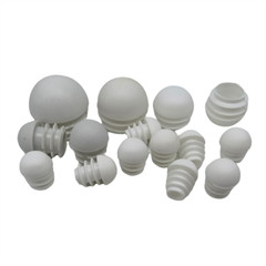 Domed Round Plastic Blanking End Cap Caps Tube Pipe Inserts Black/White 16-76mm