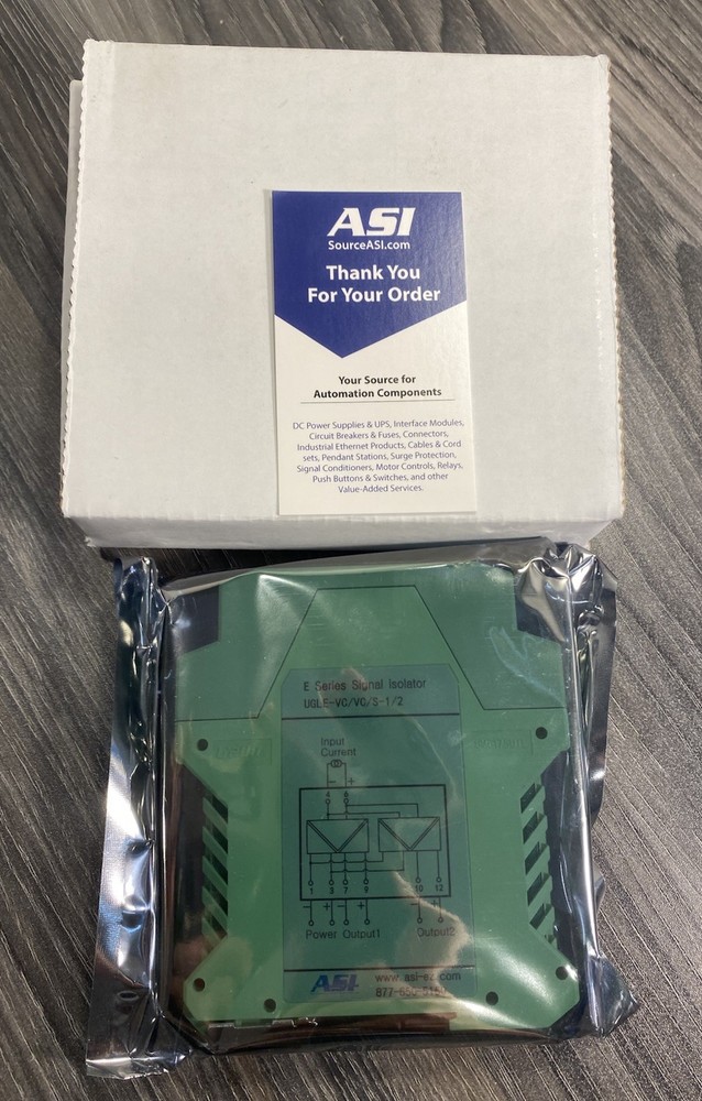 NIB ASI UGLE-VC/VC/S-1/2 3-Way Isolation Signal Splitter ASI451124 1-Input 2-Out