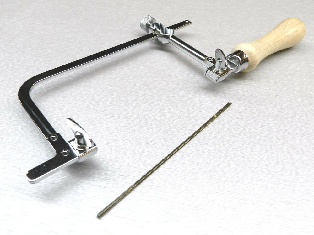 Saw Frame Adjustable Jewelers & Craft 3″ & 12pcs Saw Blades Jewelry Making Hobby