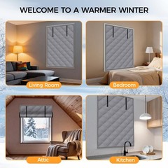 63″ x 39″ Thermal Window Cover，Oxford Fabric Window Cover for Winter, Window …
