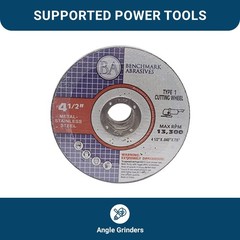 Benchmark Abrasives Grinder Cut Off Wheels 4 1/2 Inch Aluminum Oxide Thin Type 1