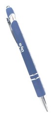 10ct Misprint/Overstock Lot Alpha Metal Soft Touch Stylus Click Pens ROYAL BLUE