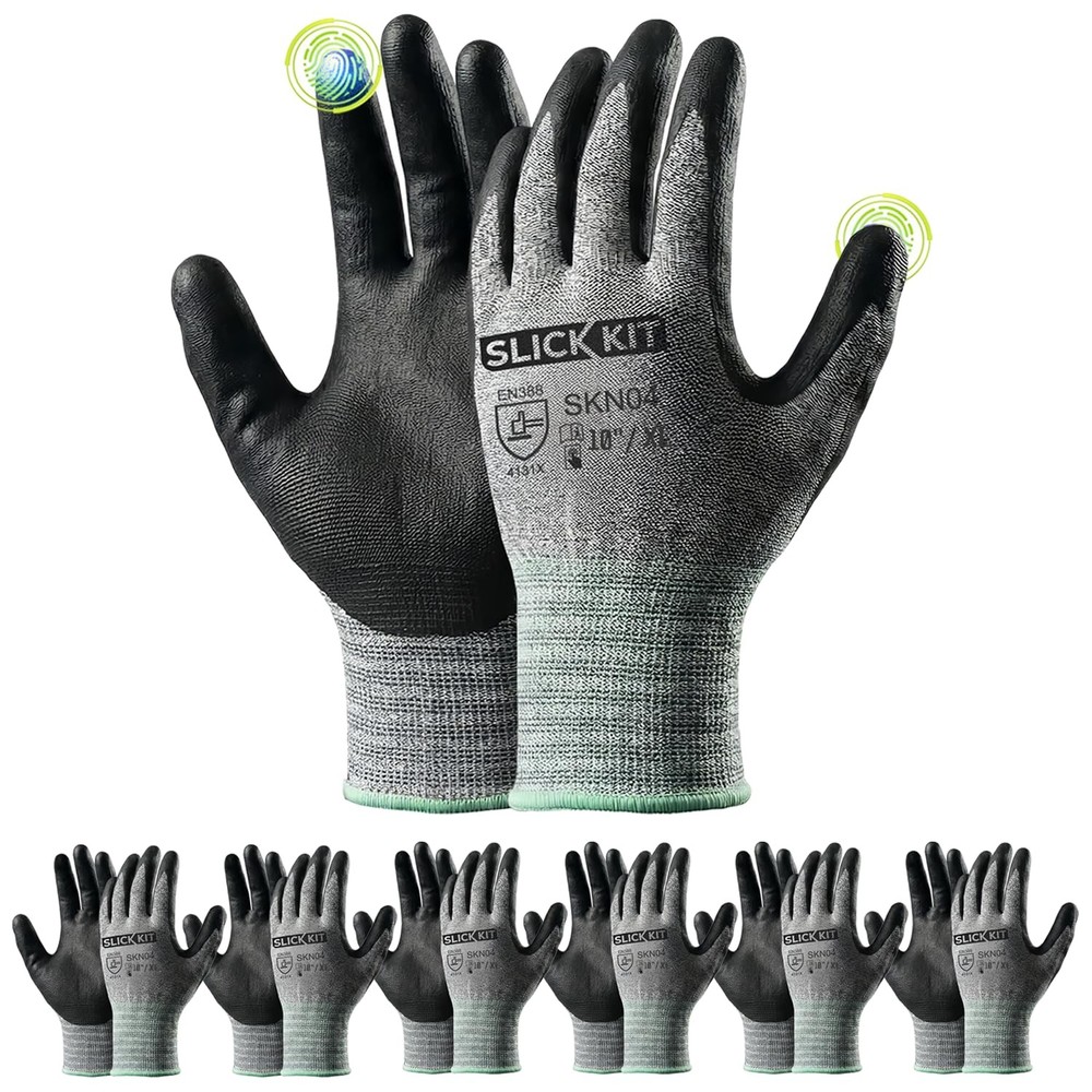 Nitrile Coated Work Gloves Medium/8, MicroFoam, Superior Grip, Seamless