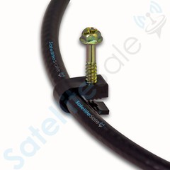 SatelliteSale Black RG6 Single Cable Grip Mounting Screw Clips 100 CT