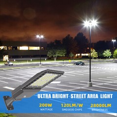 200W LED Shoebox Area Light Outdoor Commercial Parking Lot Street Pole Lighting