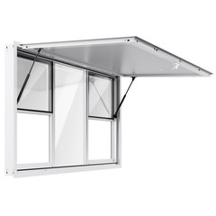 Uimoso 60x36in Concession Food Truck Service Window with Aluminum Alloy Awning
