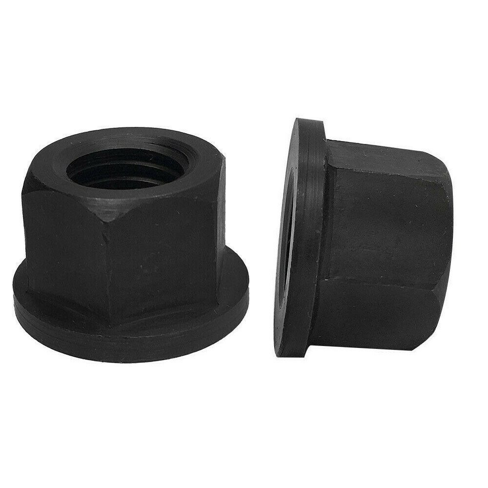 Heat Treated Steel 5/16”-18 Thread Hex Flange Nuts, Black Oxide Finish – PACK 2