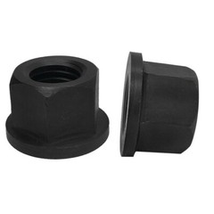 Heat Treated Steel 5/16”-18 Thread Hex Flange Nuts, Black Oxide Finish – PACK 2