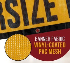 2Pk 12″x60″ Oversize Load Sign Banner for Trucks w/ Bungee Cord