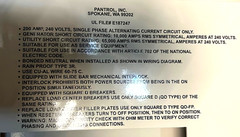 Manual 200 amp Generator transfer switch w/200 amp RS receptacle Square D Panel