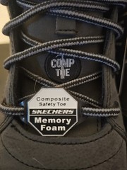 Skechers for WORK with Memory Foam Womans 9.5 Black Mccoll Composite Safety Toe