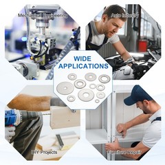 20Pack M16 304 Stainless Steel Flat Washers 17mm ID 22mm OD 1mm Thick]