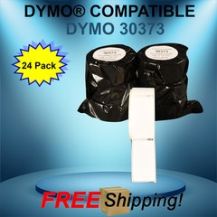 24 Rolls-Rat Tail Style White 30373 Dymo® Compatible Thermal Price Tag Labels