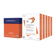 20 lb., Premium Multipurpose Copy Paper, 8.5″ x 11″, 5 Ream, White – 105910C