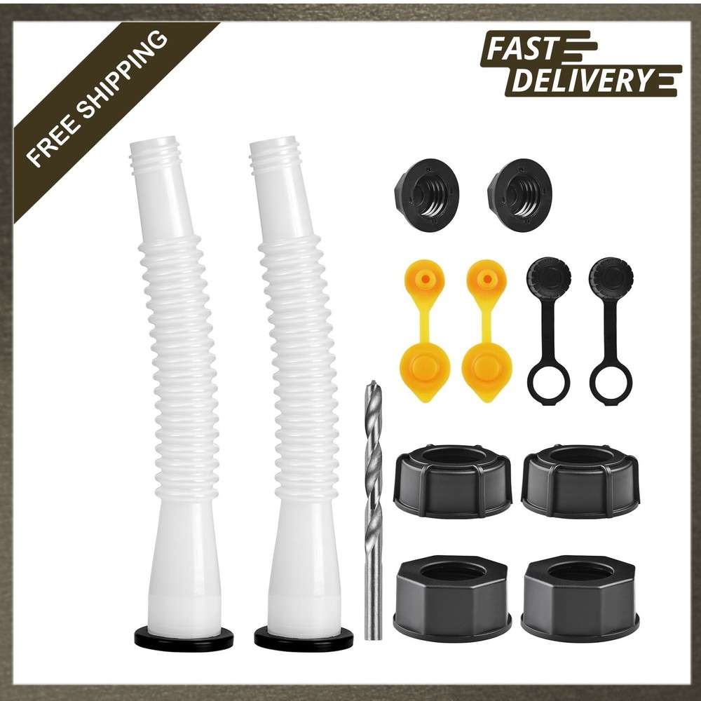 Gas Can Spout Replacement Kits, Nozzle with Seals for 1/2/5/10 Gallon Oil Cans